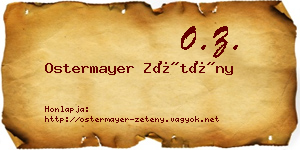Ostermayer Zétény névjegykártya
